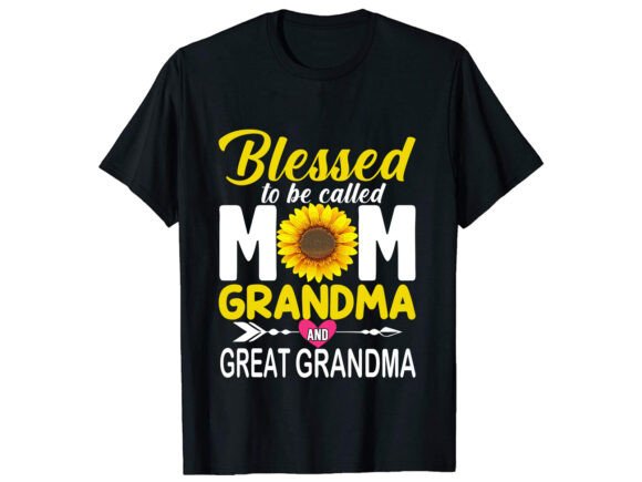 Blessed to Be Grandma T- Shirt Design: Premium Graphics for T-Shirt Designs