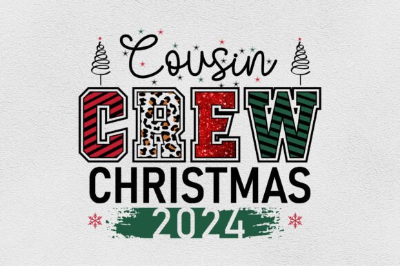 Christmas Cousin Crew SVG 2024 Family Graphics for T-Shirt Designs