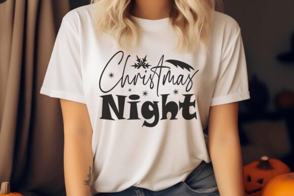 Christmas Night SVG Design Graphics for T-Shirt Designs