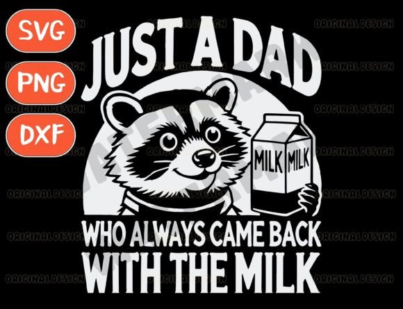 Father's Day Raccoon SVG for Blogs and Websites