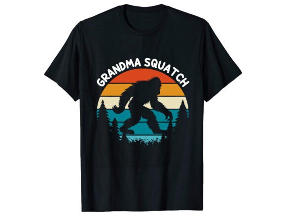 Grandma Squatch T- Shirt Design: A Graphic Asset Review