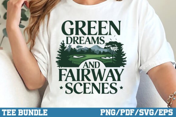 Green Dreams, Golf Trendy T-Shirt Design Graphics Review