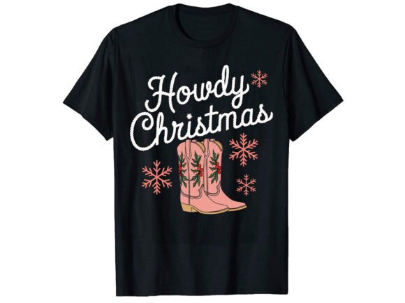 Howdy Christmas Png T-Shirt Design for Graphic Projects